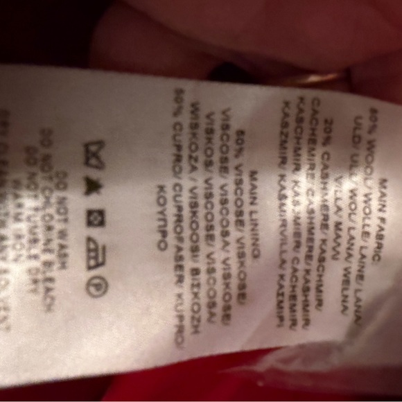 Burberry wool coat Sz 14 red - Picture 11 of 11